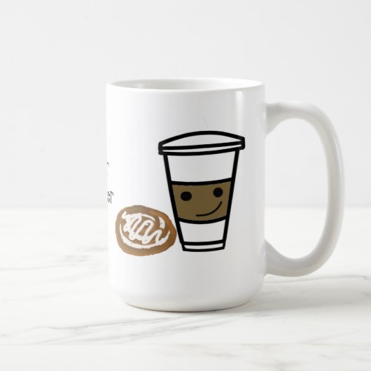 可愛いフレーズ入りコーヒーとスイーツ コーヒーマグカップ (右)