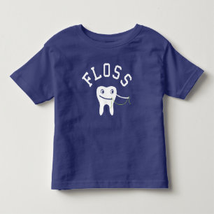 可愛いフロス歯 トドラーTシャツ