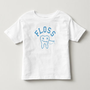 可愛いフロス歯 トドラーTシャツ