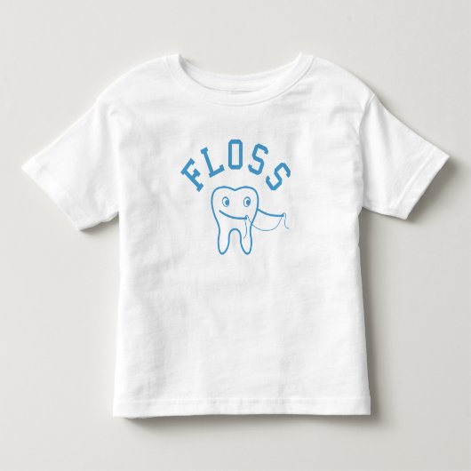 可愛いフロス歯 トドラーTシャツ (正面)