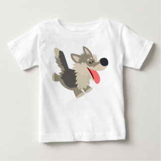 可愛いフロリコアニメ狼ベビーTシャツ ベビーTシャツ