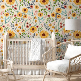 可愛いフローラお洒落山花模様 壁紙