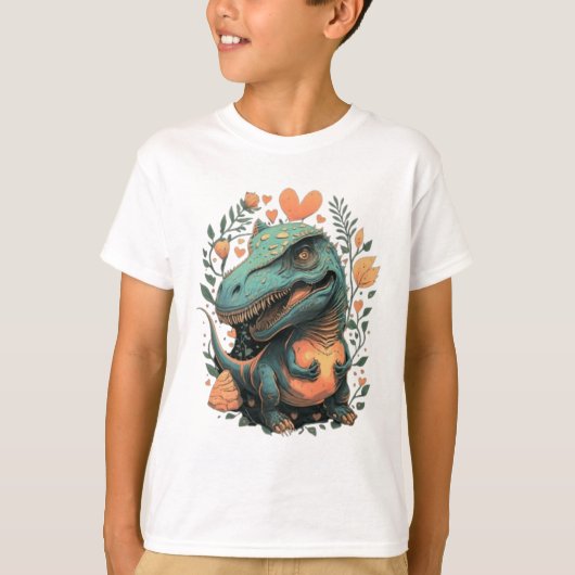 可愛いフローラのトレックス Tシャツ (正面)