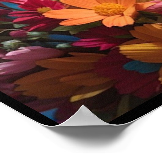 可愛いフローラの女の子と女の顔の穴写真 ポスター (角)