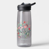 可愛いフローラの鳥の植物模様 ウォーターボトル (左面)