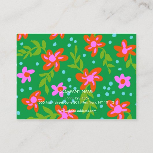 可愛いフローラアフターケアfor Lash Extensionsサロン 名刺 (裏面)