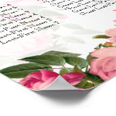 可愛いフローラアルファベットの座席表 ポスター (角)