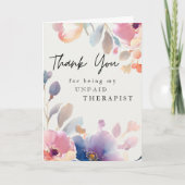 可愛いフローラウォーター最高のカラーフレンドおもしろい サンキューカード (正面)