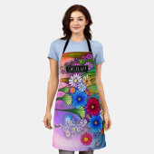 可愛いフローラエレガントシックぼほ花名 エプロン (着用した状態)