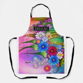 可愛いフローラエレガントシックぼほ花名 エプロン (正面)