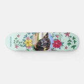 可愛いフローラカスタム枠、ペット写真犬ネコ スケートボード (横)