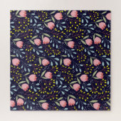 可愛いフローラカラフル:花柄。 ジグソーパズル (横)