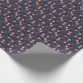 可愛いフローラカラフル：花柄。 ラッピングペーパー (角)