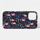可愛いフローラカラフル:花柄。 iPhoneケース (裏面横)