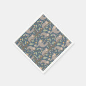 可愛いフローラスロッスパターン スタンダードカクテルナプキン (角)