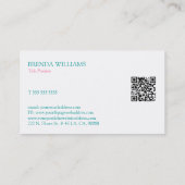 可愛いフローラゾウ&ホワイトダマズ名刺 名刺 (裏面)