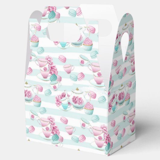 可愛いフローラティーパーティーのお願い箱 フェイバーボックス (オープン)