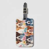 可愛いフローラドッグ荷物タグ ラゲッジタグ (正面縦)