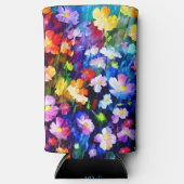 可愛いフローラパーソナライズされたモノグラクールム スリム缶クーラー (正面)