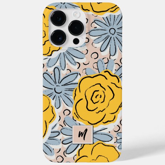 可愛いフローラパーソナライズされた名 Case-Mate iPhoneケース (裏面)
