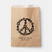 可愛いフローラピースサインルアウ（ハワイ式宴会）パーティーの好意抱き枕 フェイバーバッグ (正面)