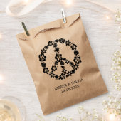 可愛いフローラピースサインルアウ（ハワイ式宴会）パーティーの好意抱き枕 フェイバーバッグ (クリップ留めされた状態)