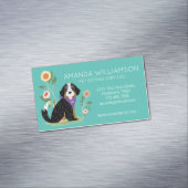 可愛いフローラベルネーズマウンテンドッグケアサービス マグネット名刺 (インサイチュ)