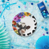 可愛いフローラホーリーカウズ誕生日 ペーパープレート (パーティー)