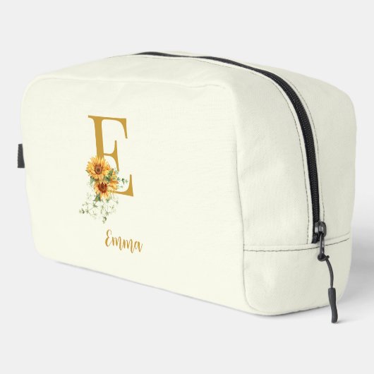 可愛いフローラモノグラムパーソナライズされた名 ドップキット (右コーナー)