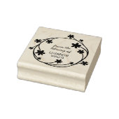 可愛いフローラリースカジュアルスクリプト名前をカスタムする本 ラバースタンプ (スタンプ)