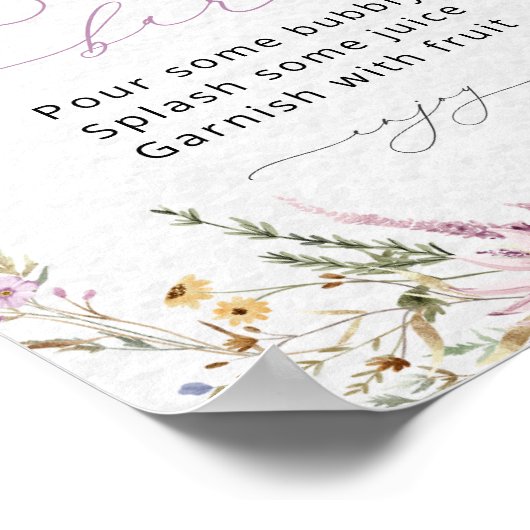 可愛いフローラワイルドフラワーマムオーサバーポスター ポスター (角)