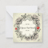 可愛いフローラ任意のイベント ノートカード (裏面)