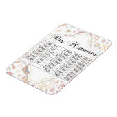 可愛いフローラ型パターン乾式対応 マグネット (左側)