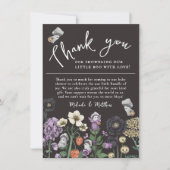 可愛いフローラ幽霊ハロウィーン赤ちゃんシャワー サンキューカード (正面)