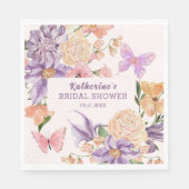 可愛いフローラ彼与え私蝶ブライダルシャワー スタンダードランチョンナプキン (正面)