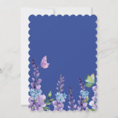 可愛いフローラ彼与え私蝶ブライダルシャワー 招待状 (裏面)