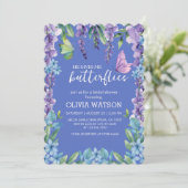 可愛いフローラ彼与え私蝶ブライダルシャワー 招待状 (スタンド正面)