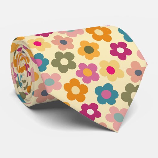 可愛いフローラ牧草模様ネックタイ ネクタイ (ロール)