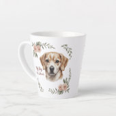 可愛いフローラ犬好きギフトカップ カフェラテマグ (左アングル)
