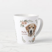可愛いフローラ犬好きギフトカップ カフェラテマグ (右アングル)