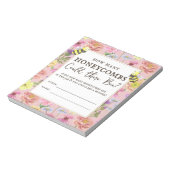 可愛いフローラ赤ちゃんシャワー甘い推測ゲーム ノートパッド (回転)