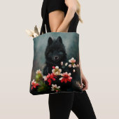 可愛いフローラ野生の動物のトートバッグ トートバッグ (クローズアップ)