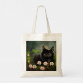 可愛いフローラ野生の動物のトートバッグ トートバッグ (裏面)