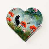 可愛いフローラ野生動物ノート ノートブック (裏面)