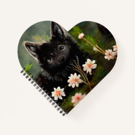 可愛いフローラ野生動物ノート ノートブック