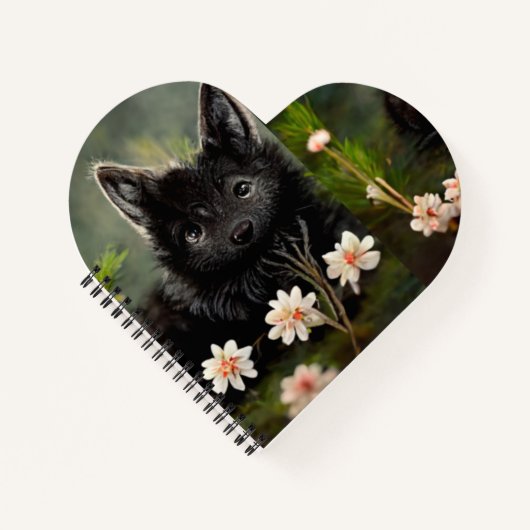 可愛いフローラ野生動物ノート ノートブック (正面)