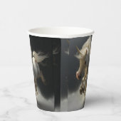 可愛いフローラ飛んでいるユニコーン小さなポニー 紙コップ (右)