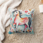 可愛いフローラ馬 クッション (ブランケット)