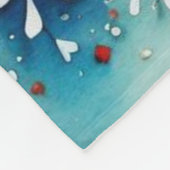 可愛いフローラ馬 フリースブランケット (角)