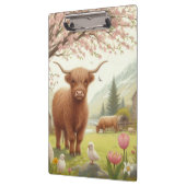 可愛いフローラ/春ハイランド牛 クリップボード (左)